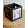 Porta tealight S68HF legno nero 7,0 x8,0 cm