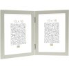 Doppia cornice in legno grigio 13,0 x18,0 cm S68FV formato verticale