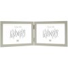 Doppia cornice in legno grigio 13,0 x18,0 cm S68FV formato orizzontale
