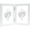 Cornice doppia in legno bianco 13,0 x18,0 cm S68FK formato verticale