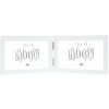 Doppia cornice in legno bianco 10,0 x15,0 cm S68FK formato orizzontale