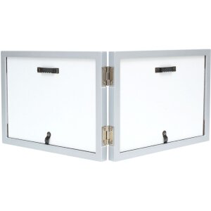 Doppia cornice s68fd1 legno argento 10x15 cm formato paesaggio