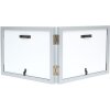 Doppia cornice s68fd1 legno argento 10x15 cm formato paesaggio