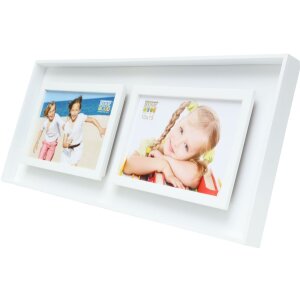 Cornice doppia s68dk1 bianco 2 foto 10x15 cm