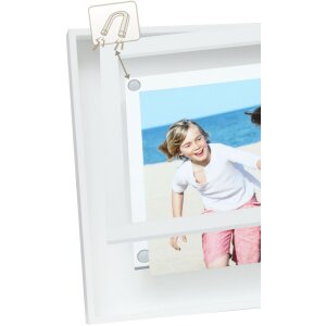 Cornice doppia s68dk1 bianco 2 foto 10x15 cm