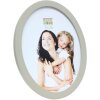 S67YV Cornice per foto in legno grigio 10 cm rotonda