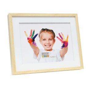 Cornice con passepartout in legno naturale 10,0 x15,0 cm...