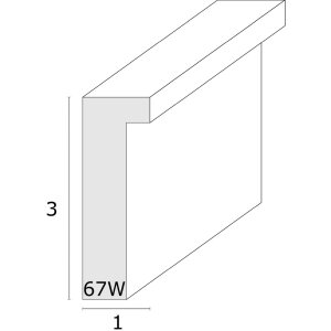 Cornice con passepartout in legno naturale 10,0 x15,0 cm S67WH