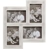 Cornice da galleria in legno bianco S67TM 4 foto 10x15 cm