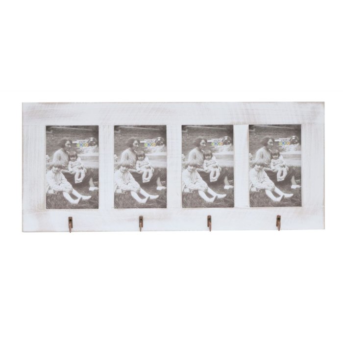 Cornice da galleria Deknudt in legno bianco S67TF 4 foto 10x15 cm