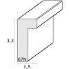 Cornice con passe-partout in legno tortora 20,0 x20,0 cm S67NK