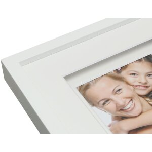 Cornice con passepartout legno bianco 20,0 x20,0 cm s67nk