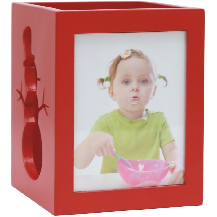 Porta tealight in legno rosso 6,0 x7,0 cm S67HE4