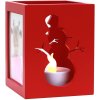 Porta tealight in legno rosso 6,0 x7,0 cm S67HE4