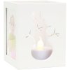 Porta tealight in legno bianco 6,0 x7,0 cm S67HE1E2B