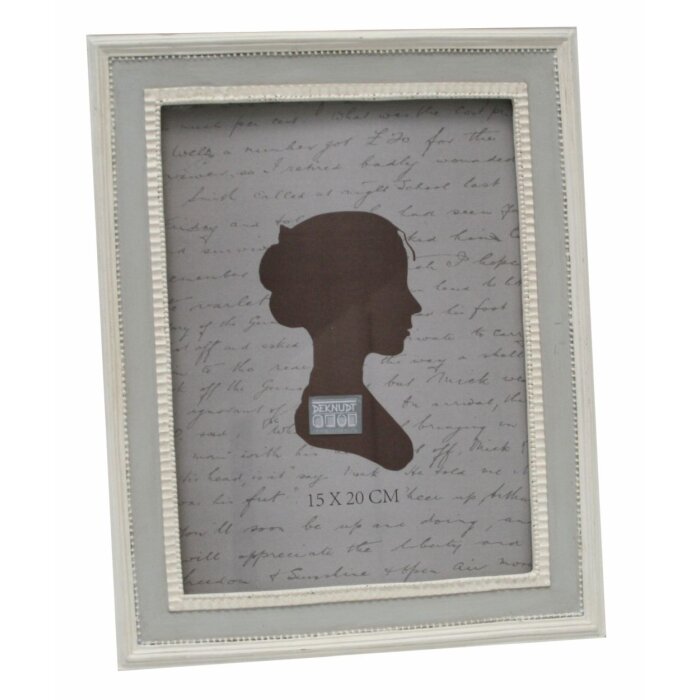 Cornice in plastica bianca-grigia 13,0 x18,0 cm S66PL