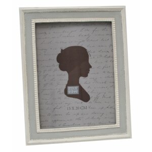 Cornice in plastica bianca-grigia 13,0 x18,0 cm S66PL
