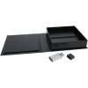 Scatola USB in pelle nera 8,0 x8,0 cm