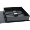 Scatola USB in pelle nera 8,0 x8,0 cm