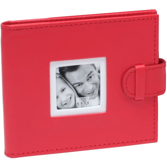Album slip-in in pelle rossa 6,0 x8,0 cm S65BF