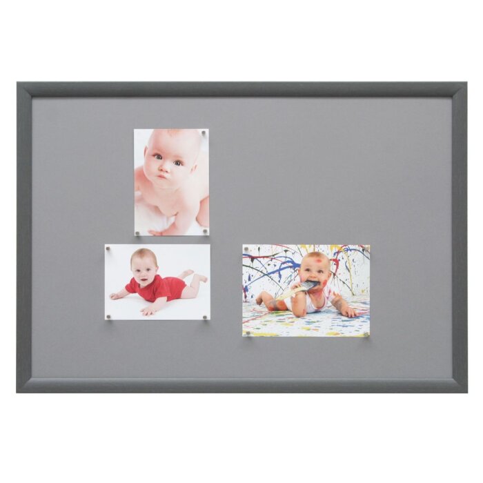 Lavagna magnetica grigia S54ST8 legno 40,0 x60,0 cm