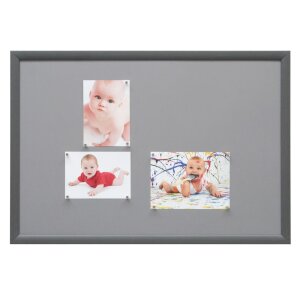 Lavagna magnetica grigia S54ST8 legno 40,0 x60,0 cm