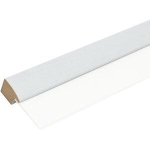 Cornice con passepartout in legno bianco 13,0 x18,0 cm