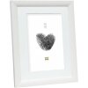 Cornice con passepartout in legno bianco 13,0 x18,0 cm