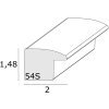 Cornice di legno S54S argento 20,0 x 20,0 cm