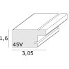 Cornice in plastica grigia 30,0 x40,0 cm S45VF
