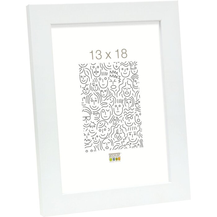 Cornice in legno S45S bianco 13,0 x18,0 cm