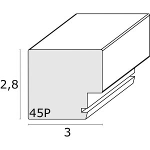 Cornice in legno bianco 20,0 x28,0 cm S45PK