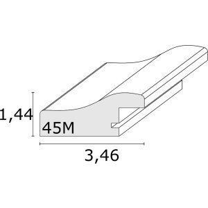 Cornice in plastica bianca 20,0 x20,0 cm S45MF