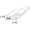Cornice in plastica bianca 20,0 x20,0 cm S45MF