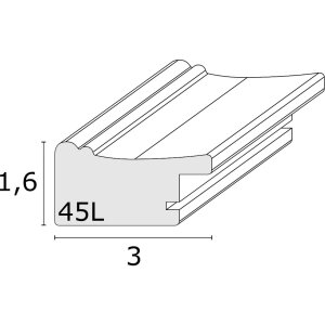 Cornice in legno nero 13,0 x13,0 cm S45LH