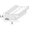 Cornice in legno nero 13,0 x13,0 cm S45LH