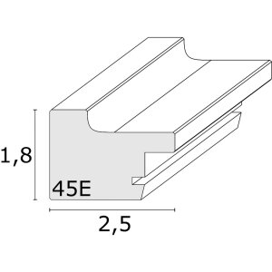 Cornice in legno bianco 13,0 x18,0 cm S45ES