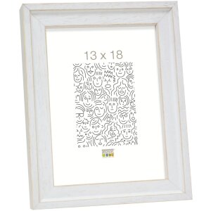 Cornice in legno Deknudt S45ES bianco 15x15 cm