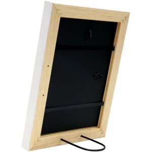 Cornice in legno Deknudt S45ES bianco 15x15 cm