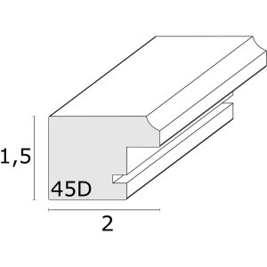 Cornice in legno Deknudt S45DK bianco 20x20 cm