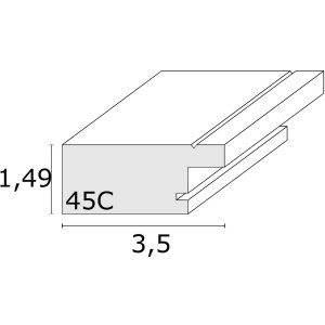 Cornice in plastica nera 20,0 x28,0 cm S45CF