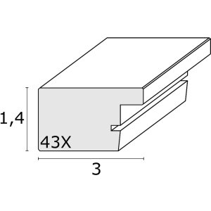 Cornice in legno bianco 30,0 x40,0 cm S43XF