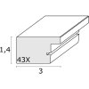 Cornice in legno bianco 30,0 x40,0 cm S43XF
