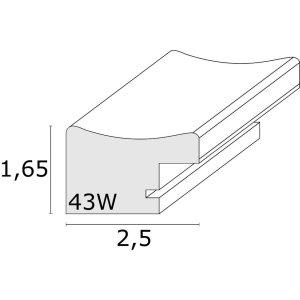 Cornice in plastica nera 13,0 x18,0 cm S43WK