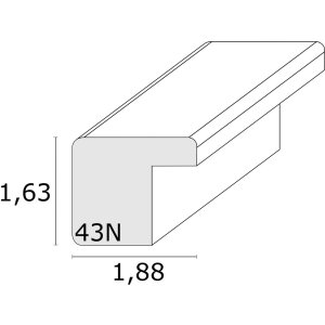 Cornice in legno argentato 10,0 x15,0 cm S43ND