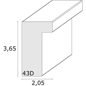 Cornice in legno bianco 20,0 x28,0 cm S43DL