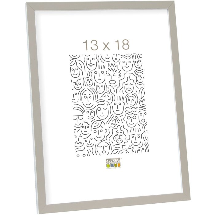 Cornice per quadri in legno grigio-bianco 18,0 x24,0 cm S43AL