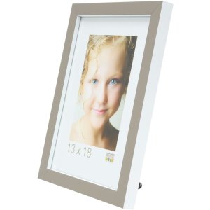 Cornice per quadri in legno grigio-bianco 18,0 x24,0 cm S43AL