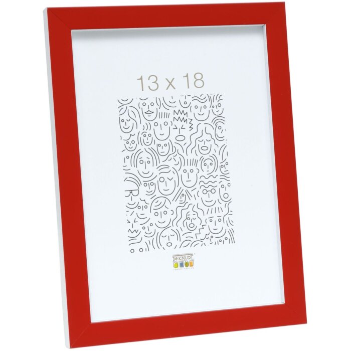Cornice in legno rosso-bianco 15,0 x15,0 cm S43AL