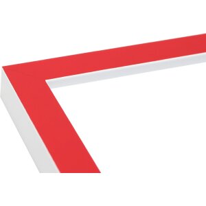 Cornice in legno rosso-bianco 15,0 x15,0 cm S43AL